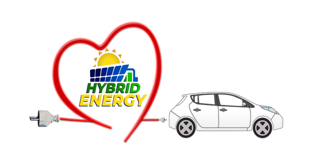 Enchufar su carro o vehículo eléctrico al cargador EV de su hogar con energía solar con su propio sistema fotovoltaico.