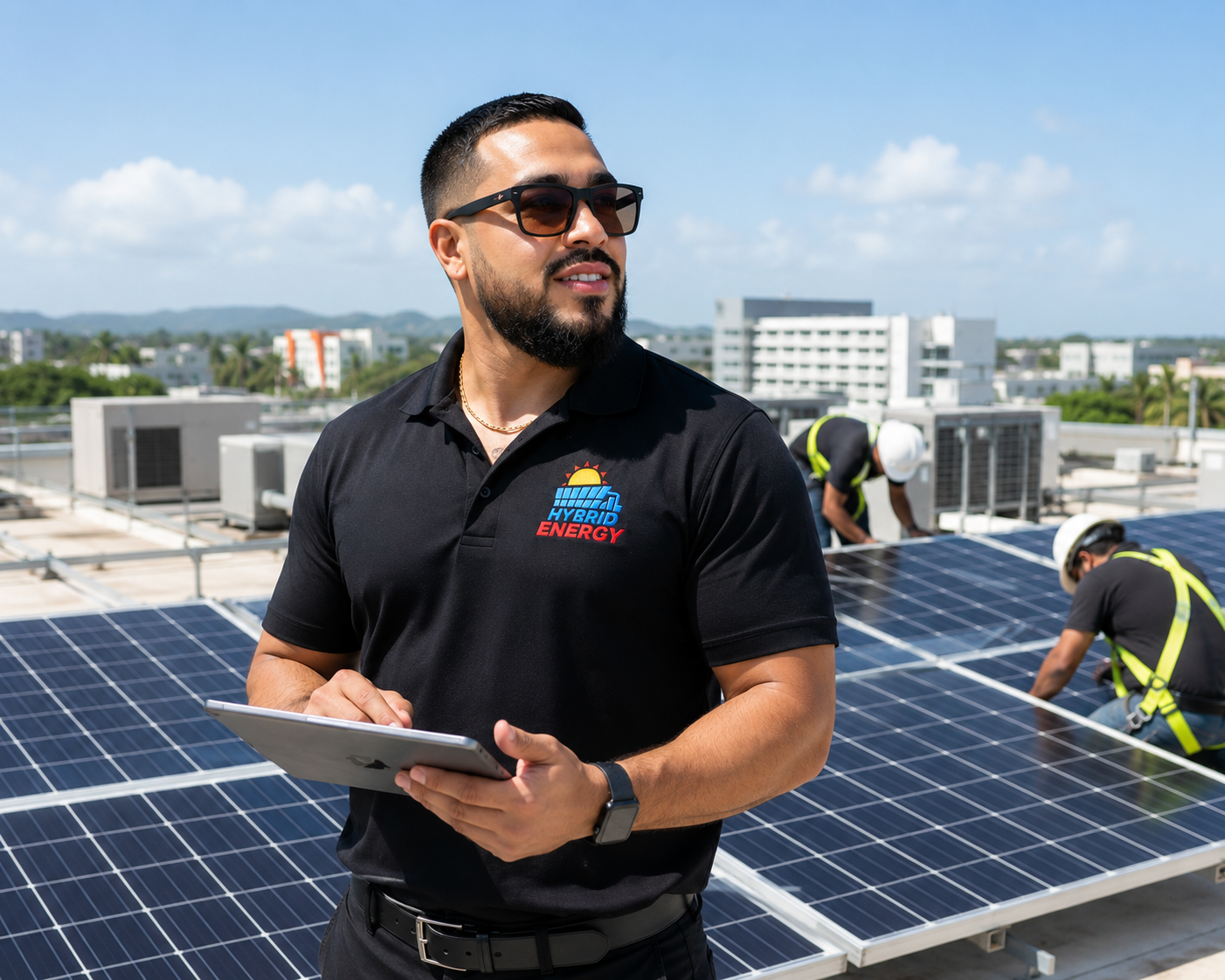 Rooftop solar site with supervisor